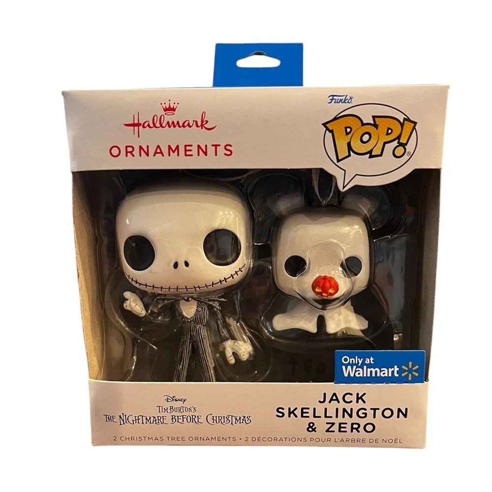 Hallmark Nightmare Before Christmas Jack Skellington & Zero Funko Pop! Ornaments